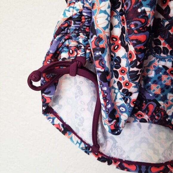 Athleta Marrakesh Side Scrunch Tankini Swim Top Mini Dress Wired 38 D/DD UPF 50+ - Picture 11 of 16